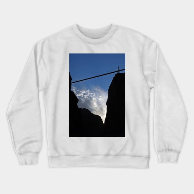 Royal Gorge Bridge and Sky Crewneck Sweatshirt by bobmeyers